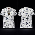 GUATEMALA Polo Beach Shirt, 100% Linen, with FRASES CHAPINAS Tradicionales, L