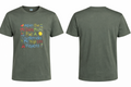 Guatemala Cotton T-shirt unisex with Sublimed logo crew neck Olive Green