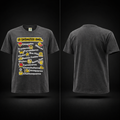 GUATEMALA T-Shirt short sleeve with FRASES CHAPINAS Washed Black