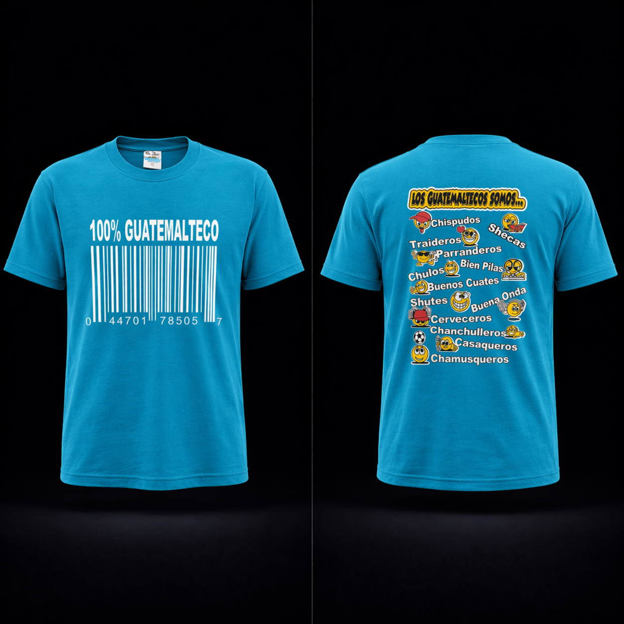 GUATEMALA T-Shirt short sleeve with Frases Chapinas Bright Blue Sky Doble Logo